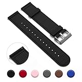 GadgetWraps Nylon Quick Release Watch Bands - Five Sizes (14mm, 16mm, 18mm, 20mm, 22mm) - Six Color Choices - NATO Style Two-Piece Nylon Watch Straps