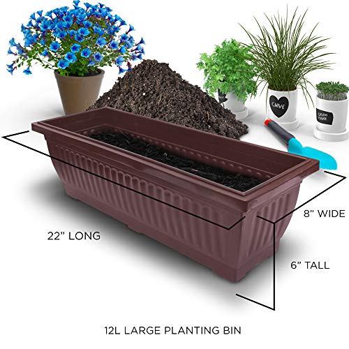4-Ft Raised Garden Bed - Vertical Garden Freestanding Elevated Planters 4 Container Boxes - Good for Patio Balcony Indoor Outdoor - Cascading Water Drainage (2-Pack Fernie/Espresso Brown)