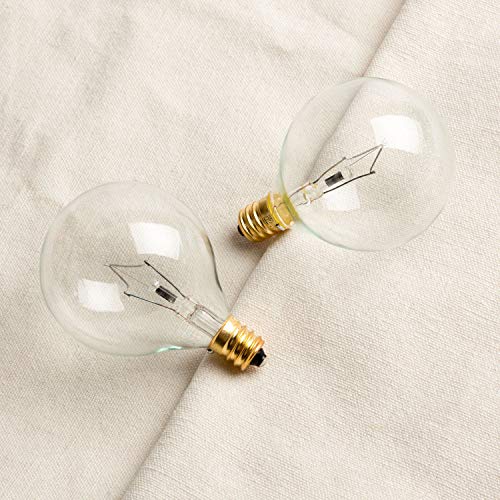 8 Pack 40 Watt G50 Light Bulbs for FullSize Scentsy Warmers,G16.5