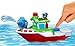 Teenage Mutant Ninja Turtles Pre-Cool Half Shell Heroes Fire Boat with Captain Raphael Bathtub Vehicles and Figure