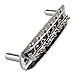 Gusnilo New Threaded Saddle Guitar Bridge with Mounting Cup for Mustang Jazzmaster Jaguar Chrome