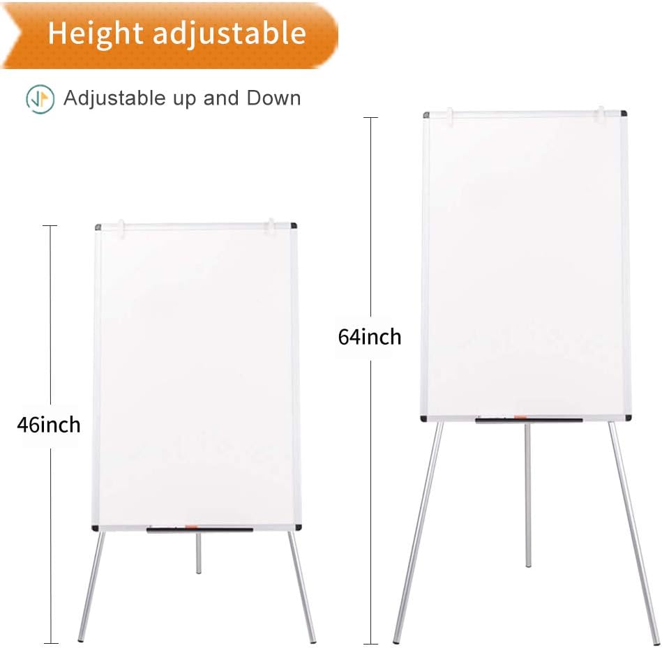 VIZ-PRO Light Melamine Tripod Whiteboard/Flipchart Easel, 90 x 60 cm, White(melamine Cygnet) - Image 3