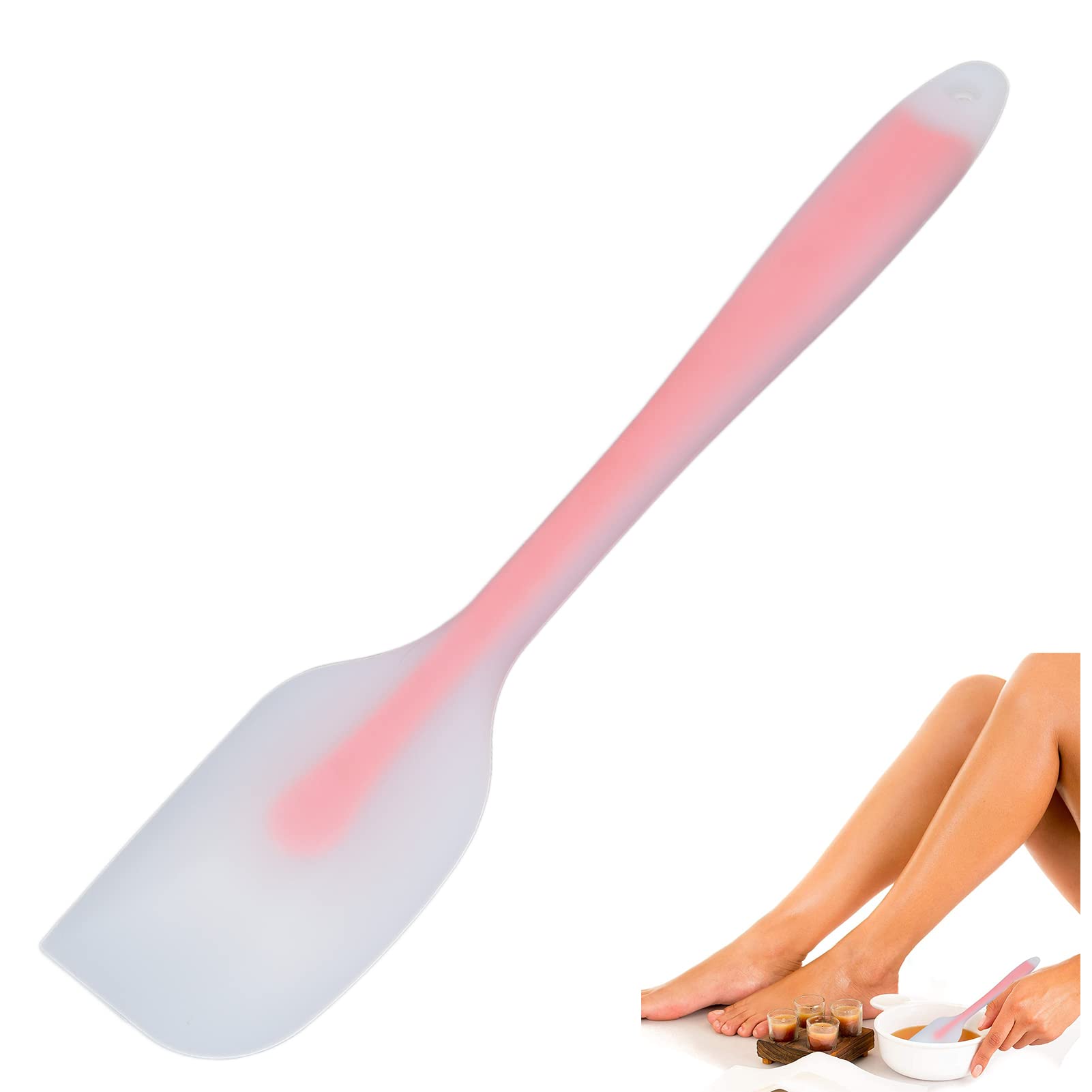 Skidproof Wax Spatulas, Reusable Frosted Silicone Waxing Applicator, Scraper Hard Wax Sticks Hair Removal Tool for Home Salon Body Use