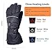 Alritz Battery Heated Gloves for Men Women, 7.4V Rechargeable Winter Warm Gloves Waterproof Insulated Hand Warmers for Indoor Outdoor Sports, Skiing, Climbing, Motorcycle, Three Heating Mode (Large)