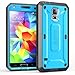Galaxy S5 Case, SUPCASE [Heavy Duty] [Unicorn Beetle Pro Series] Full-body Rugged Case with Built-In Screen Protector for Samsung Galaxy S5 Case, Dual Layer Design Impact Resistant Bumper (Blue/Black)