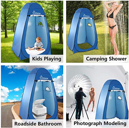 WolfWise Pop Up Privacy Shower Tent Portable Outdoor Sun Shelter Camp Toilet Changing Dressing Room