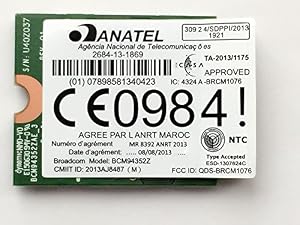 Image of Broadcom BCM94352Z DW1560 802.11a/b/g/n/ac WLAN + Bluetooth 4.0 M.2 NGFF Mini Card 867Mbps