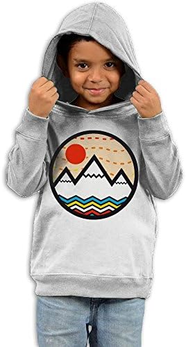 Childrens Unisex Sunset and Mountain Hooded Sweatshirt