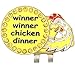 Giggle Golf Bling Winner Winner Golf Ball Marker with A Chicken Hat Clip