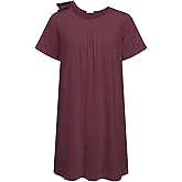 Deyeek Hospital Gowns for Women Tear Away Snap Open Back Dress Post Shoulder Surgery Dresses Soft Adaptive Clothing Nightgown