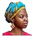 Turquoise Dashiki African Dashiki Print Ankara Modu Hat Pre-tied Head wrap