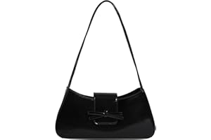 AMSZKE Shoulder Bag for Women, Hobo Handbags Trendy Y2K Purses Patent Leather Clutch Bag Cute Bow Purse