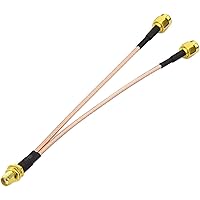 Bingfu 4G LTE Antenna Adapter Splitter Cable SMA Female to Dual SMA Male Cable 15cm 6 inch Compatible with 4G LTE Wireless Ro