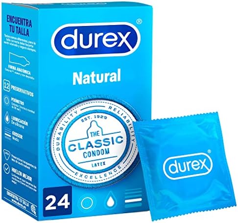 24 preservativos Durex Natural Plus