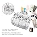 Mealivos Large Versatile Travel Cosmetic Bag - Perfect Hanging Travel Toiletry Organizer (Marble)