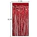 3 Pack Tinsel Curtain | Metallic Foil Fringe Curtain | 3.2 ft x 8.3 ft Red Tinsel Shimmer Curtain Photo Backdrop | Romantic Valentine's Day Decorations | Valentines New Year Party Decor Supplies