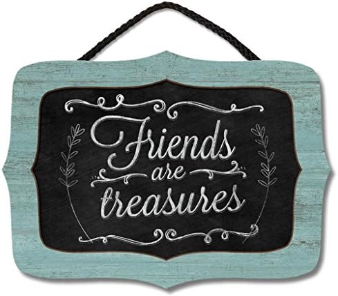 Chalk it Up Wood Sign---FRIENDS ARE TREASURES---Small Plaque