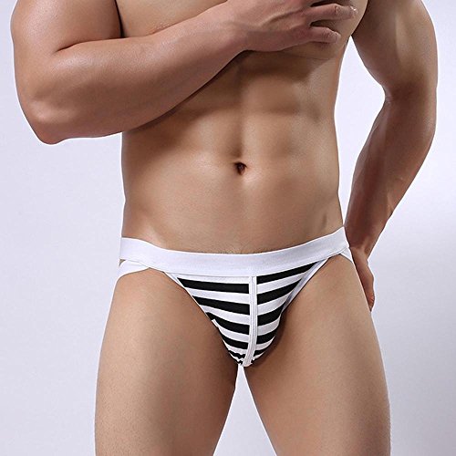 Binmer(TM) Mens Hot Sexy Jockstrap Underwear Boxer Brief Shorts Underpants (S, Black)