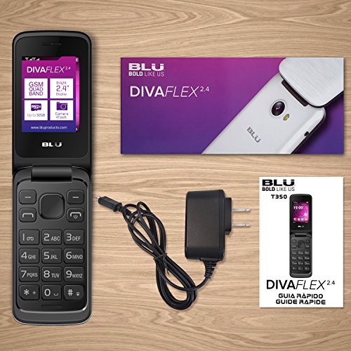 BLU Diva Flex 2.4 - Flip phone - unlocked Dual Sim - Silver