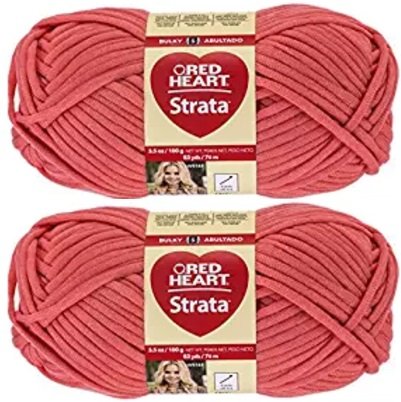 RED HEART Strata Yarn, Coral (2 Pack) RED HEART Strata Yarn, Coral (2 Pack)