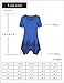 Summer Tops,Laksmi Womens Printed Short Sleeve Scoop Neck Asymmetrical Hem A Line Casual Flow Tunic Top Shirts (X-Large, Dark Pink)