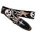 Simtyso Adjustable Soft Leather Thick Strap Skull Style for Electric Acoustic Guitar Bass Guitar