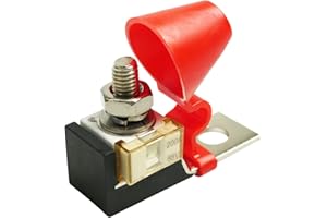 YIGUCS MRBF Terminal Fuse Block with Fuse, 200A 58V DC Maximum, Single Stud 5/16" (M8) Compact Marine Rated Battery Fuse