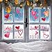 Ocosy 172Pcs Valentine's Day Window Clings Valentines Day Decorations Heart Window Clings Décor (Valentine's Day)
