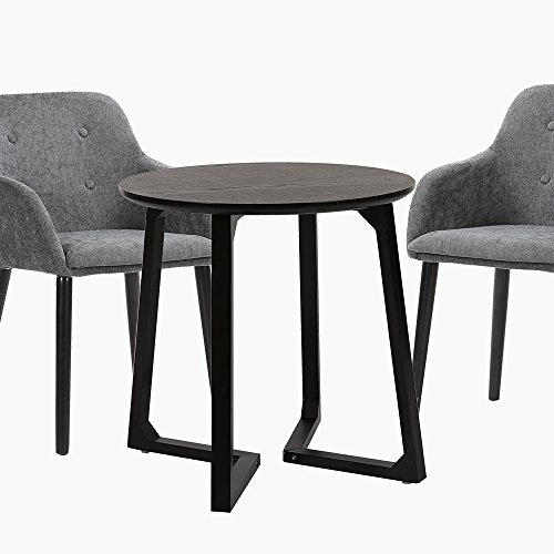 Round Reception Table/Accent table/End Table for Living Room,Office,waiting room,Conference and Meeting Room Wood,Small, Black