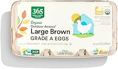 365 by Whole Foods Market, Organic, Outdoor Access, Large Brown Grade A Eggs, 18 Count