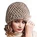 FURTALK Womens Girls Real Mink Fur Knitted Hat Winter Beanie Warm Cap
