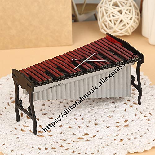ZAMTAC Dh Miniature Marimba Model Mini Musical Instrument Dollhouse Accessories Ornaments Home Decoration - (Size: 12cm)