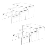 2 Sets Acrylic Display Risers(3",4",5") Clear