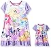My Little Pony Big Girl's Magical Nightgown with Matching Doll Gown Sleepwear, Majestic Mauve, 8