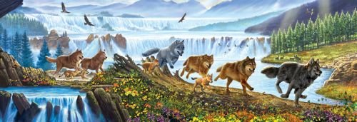 Wolves On The Run 500 Piece Puzzle