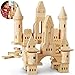 Discovery Kids 75-Piece Premium Piece Wooden Castle Building Blocks Set; Spark Your Child’s Imagination & Develop Essential Skills, Educational, Durable & Safe Construction Blocks, Great Gift