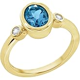 Amazon Essentials Gold Plated Sterling Silver Round-Shaped Amethyst and Infinite Elements Cubic Zirconia Textured Finish Ring, (previously Amazon Collection)