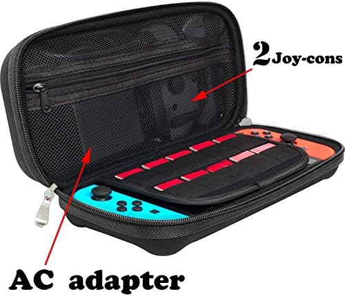 Nintendo Switch Traveler , Deluxe Travel Case + Exclusive Waterproof Bag (2 in 1) Zipper Protective Travel Case ( BLUE / BLACK )