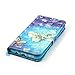 Galaxy S7 Edge - Case, MerKuyom® [Special 3D][Wrist Strap][Kickstand] Premium PU Leather Wallet Pouch [Card Holder] Flap Cover Skin Case for Samsung Galaxy S7 Edge, W/Stylus (Blue Flying Butterfly)