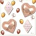 Bachelorette Party Decorations Set | Bridal Shower Pack - Kit Includes 1 Foil Curtain, 1 Set of Bride Balloons, 1 Love Balloon, 1 Ring Balloon, 2 Heart, 4 Gold, 4 Confetti & 4 Rose Gold Balloons.