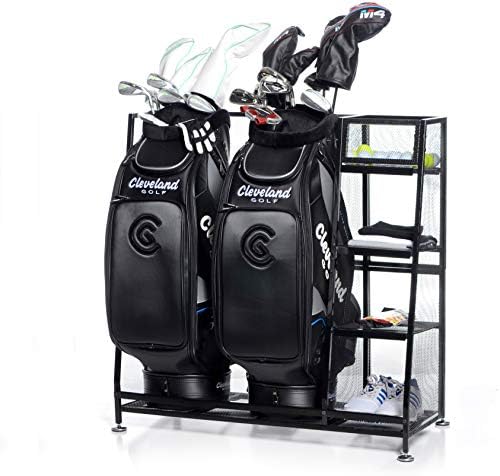 Milliard Golf Organizer – Extra Large Size – Fit 2 Golf Bags and Other Golfing Equipment and Accessories in This Handy Storage Rack – Great Gift Item Milliard Golf Organizer – Extra Large Size – Fit 2 Golf Bags and Other Golfing Equipment and Accessories in This Handy Storage Rack – Great Gift Item