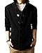 Men's Button Point Stand Collar Knitted Slim Fit Cardigan Sweater (M, Black)