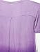 Lock and Love WT1085 Womens Dip Dye V Neck Short Sleeve Pleats Tunic Top L PURPLE