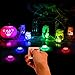 Hitopin Submersible LED Lights, 4PCS Waterproof Underwater Remote Controlled Battery Operated Wireless, Multicolor Submersible Led Lights for Christmas, Pond, Party, Wedding, Vase Base Decorations