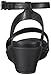 crocs Women's Leighann Anklestrap Lthr Wedge Sandal, Black, 8 M US