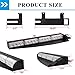 YITAMOTOR Blue White Emergency Visor Light, 2-16 LED Windshield Dash Emergency Police Light, Warning Hazard Interior Flashing Split LED Visor Strobe Lights for Firefighters Vehicles Trucks (18 Inch)