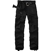 mosingle Women's Cargo Pants Casual Y2K Streetwear Cotton Summer Travel Work Hiking Pants with 7 Pockets Combat Tactical