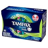 Tampax Pocket Pearl Compact Plastic Super Absorbency Unscented Tampons, 36 Count (Pack of 3)