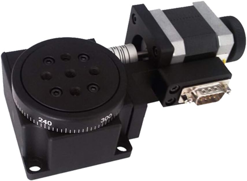 Hensdb 360° Electric Rotating Machine, 60Mm High-Precision Industrial Automation Motorized Rotation Stage, Load 30Kg