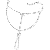 Suyi Gold/Silver Hand Chain Bracelet Ring Bracelet Rhinestone Finger Ring Bracelets